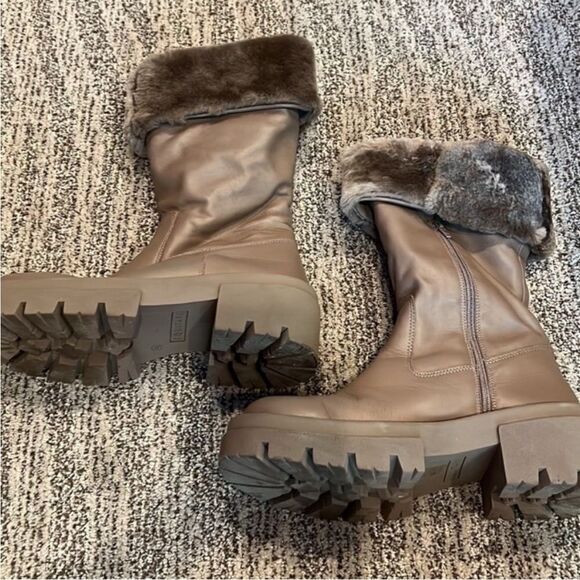 Free People Charlee Mid Boots with Fur Cuff US 10 - Picture 9 of 9